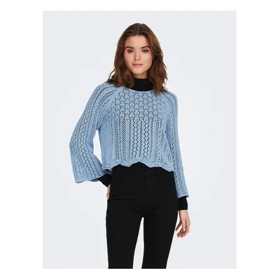 Blue Ladies Cropped Sweater ONLY Nola - Women