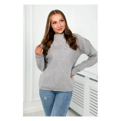 Diamond grey pullover sweater