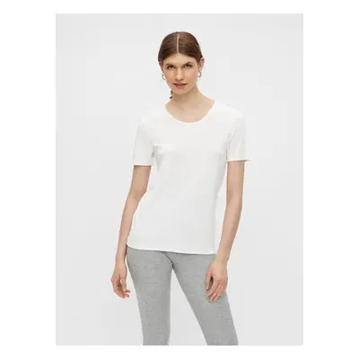 White Basic T-Shirt Pieces Kamala - Women