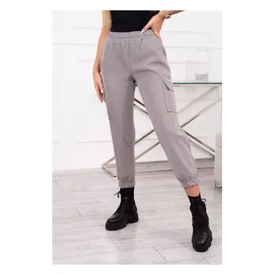 marka niezdefiniowana Pants cargo gray