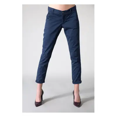 Tommy Jeans Pants - Hilfiger Denim THDW MID RISE BASIC CHINO blue