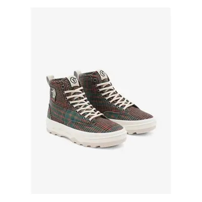 Brown checkered platform sneakers Vans - Women