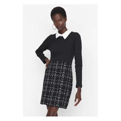 Trendyol Black Tweed Woven Dress