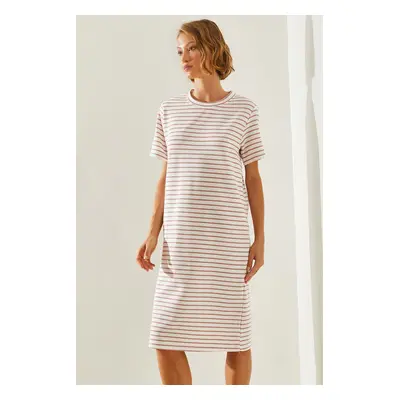 Bianco Lucci Women's Striped Seersucker Dress