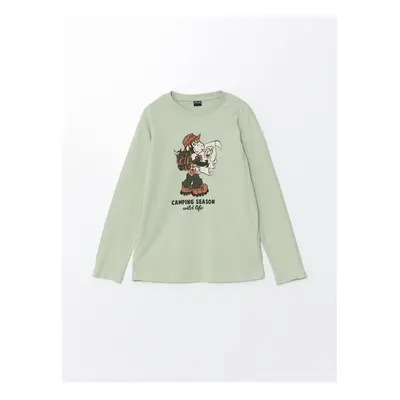 LC Waikiki Crew Neck Nostalgic Monkey Printed Boy's T-Shirt