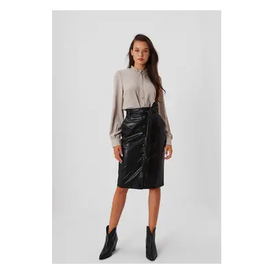 Skirt made of imitation leather