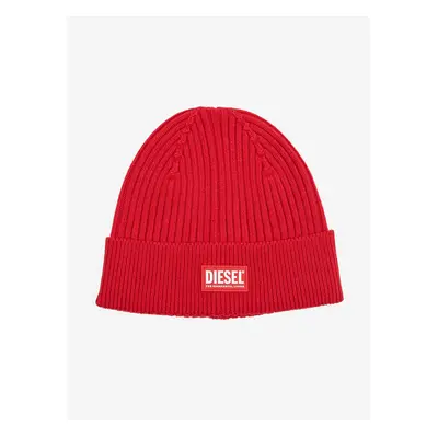 Red Unisex Diesel Wool Beanie - Women