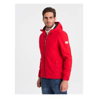 Red Men's Ombre Clothing Softshell Jacket