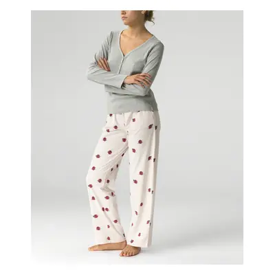 Women's Atlantic pajamas - gray/light pink