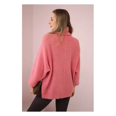 Włoski V-neck sweater ginger Ingwer dark pink