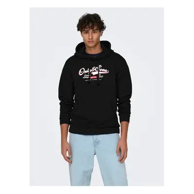 Men's Black Hoodie ONLY & SONS Lenny - Men