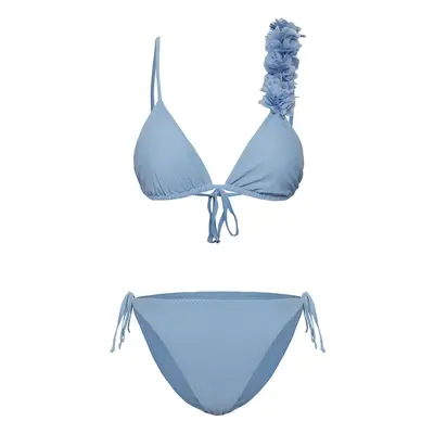 Trendyol Blue Triangle Applique Bikini Set