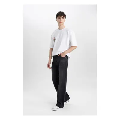 DEFACTO Flayer Fit Wide Leg Jean Trousers