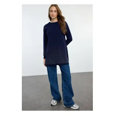 Trendyol Dark Navy Blue Basic Knitwear Sweater