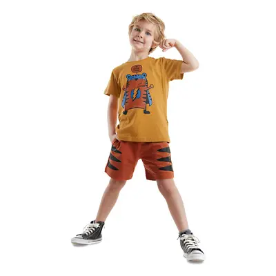 Denokids Super Tiger Boy's Summer T-shirt Shorts Set