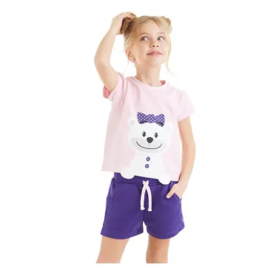 Denokids Teddy Bear Girl T-shirt Shorts Set