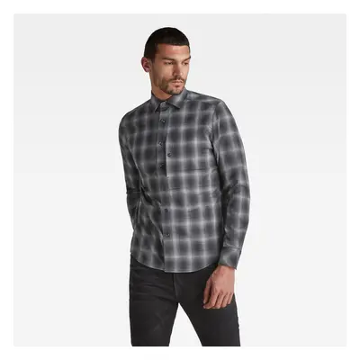 G-STAR Shirt - Fine stretch wool check r grey