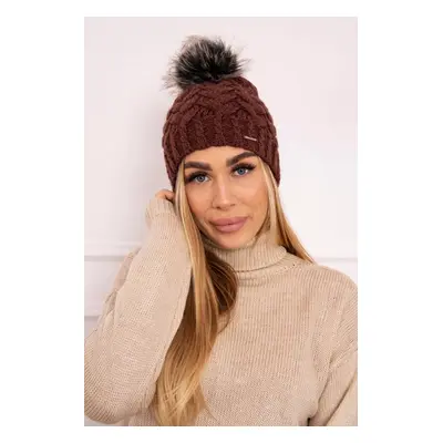 marka niezdefiniowana Cap with fleece Daria K217 brown