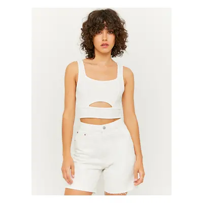 White crop top with TALLY WEiJL cutout - Women's