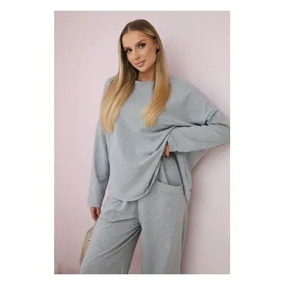 Kesi Włoski Cotton sweatshirt pants set grey