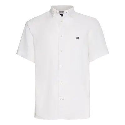 Tommy Hilfiger Shirt - SOLID LINEN RF SHIRT S/S white