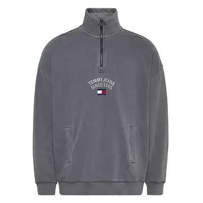 Tommy Jeans Sweatshirt - TJM TIMELESS ARCH HALF ZIP grey