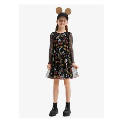 Black Girl Patterned Dress Desigual Arroyo - Girls