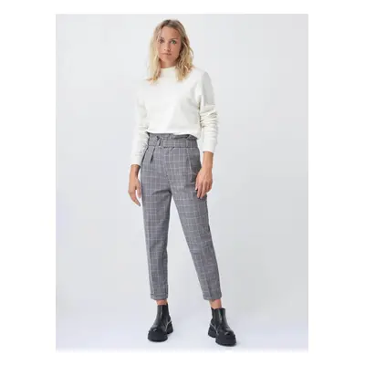 Grey checkered cropped trousers Salsa Jeans - Ladies