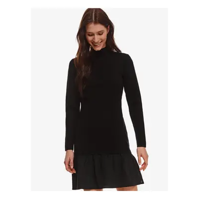 Black dress with stand-up collar TOP SECRET - Women