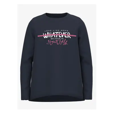 Dark blue girl's sweatshirt name it Violet - Girls