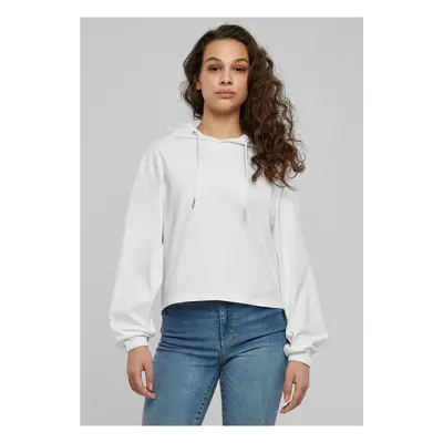 Women's Heavy Short Hoody - White