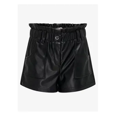 Black faux leather shorts ONLY Stephanie - girls