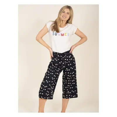 Dark Blue Floral Culottes Brakeburn - Women