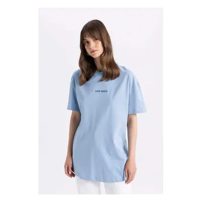 DEFACTO Regular Fit Crew Neck Short Sleeve Tunic