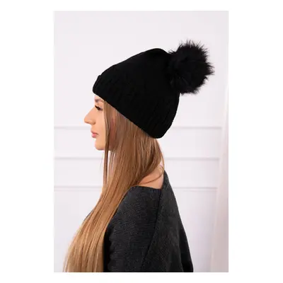 Kesi Cap with a pompom Judyta K347 black