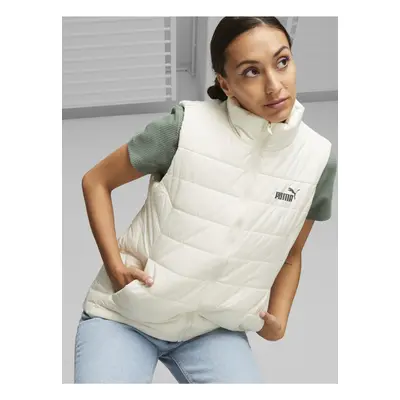 Puma Ess Padded Vest Cream Women's Quilted Vest - Women