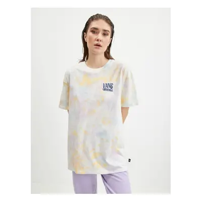 Yellow-white women's patterned T-shirt VANS - Women's