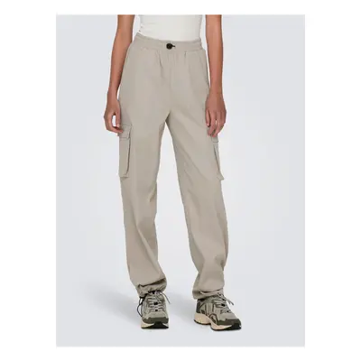 Light grey women's trousers with pockets ONLY Cashi - Women's