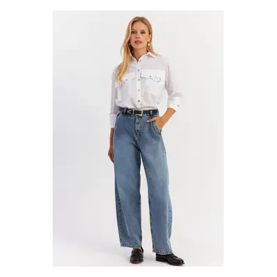 Cool & Sexy Women's Blue Baggy Pants AUR2