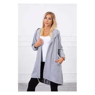 Cardigan with grey print