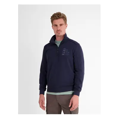 Men's dark blue zip-up sweatshirt LERROS - Men's