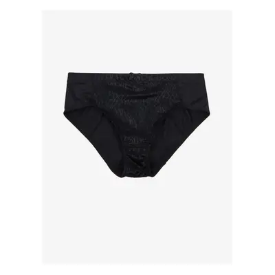 Black panties with small pattern DORINA - Women