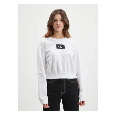 White Women's Calvin Klein Underwear Sweatshirt - Women