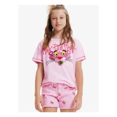 Desigual Pink Panther Girls' T-Shirt - Girls