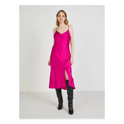 Dark pink dress with slit Trendyol - Women