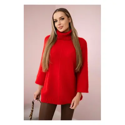 Kesi Włoski V-neck sweater ginger Ingwer red