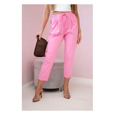 Kesi Włoski Punto trousers tied at the waist pink