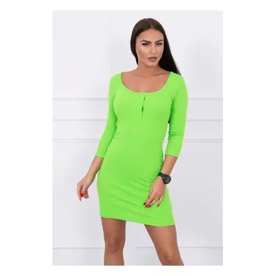 Nap Neck Dress Green Neon