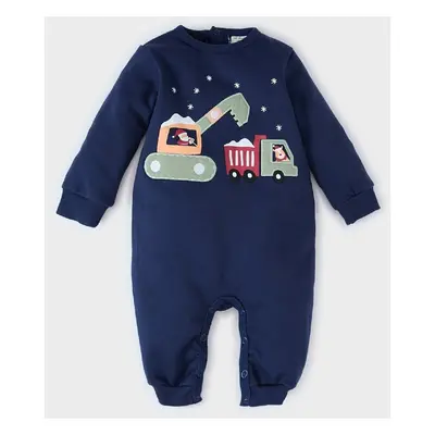 DEFACTO Baby Boy Newborn Christmas Themed Long Sleeve Romper