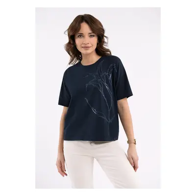 Volcano Woman's T-Shirt T-Ciri Navy Blue